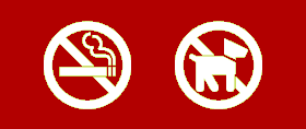 NO SMOKING IN ROOMS & NO PETS. NO EXCEPTIONS.