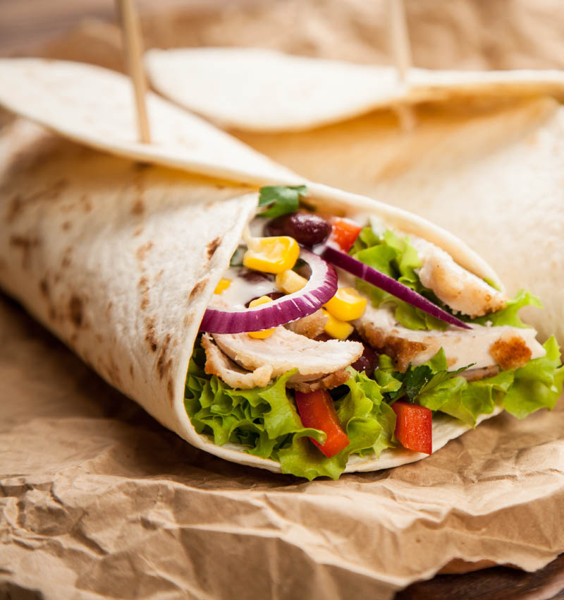 caribbean jerk wrap